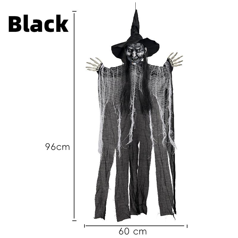 

3 шт. Набор подвесных призраков ведьм Хэллоуинская декорация Ведьма Призрак Подвесной Сцена в комнате Реквизит для фотосъемки Домашнее украшение для улицы чёрный