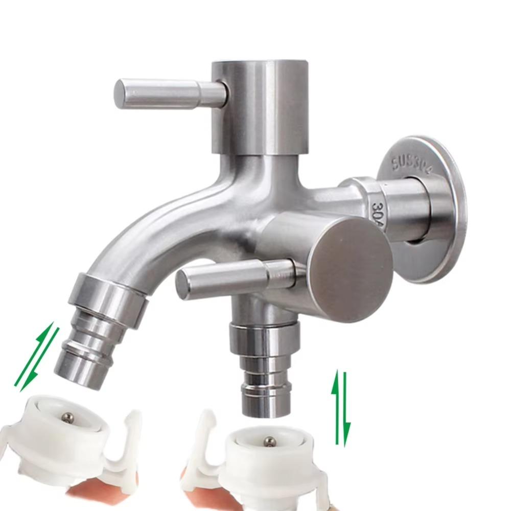 Stainless Steel Washing Machine Faucet Antiseptic Garden Water Tap  Irrigation