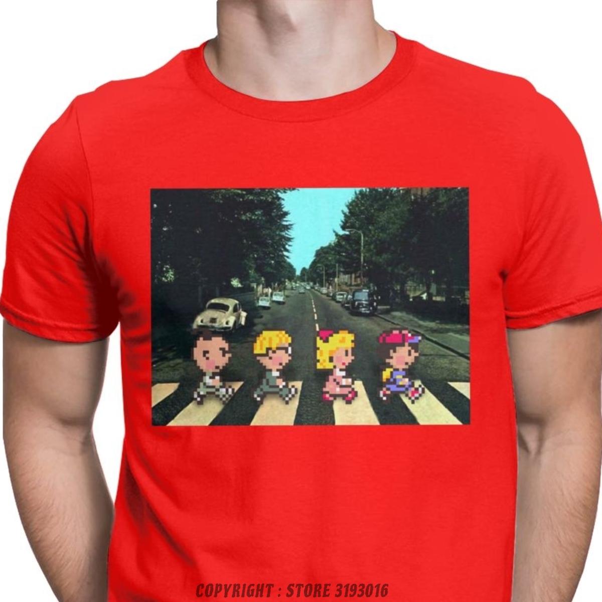 Earthbound Abbey Road T Shirts Harajuku Unisexs Discount TShirts Mother RPG Ness Lucas Giygas Video Game Funny T Shirt S