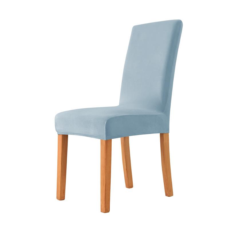 Silver Fox Velvet Chair Cover Velvet Cloth Elastic Home Hotel Dining Chair Dust Cover Chair Cover High-end Sense