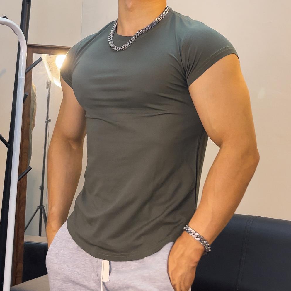 

Новая мужская рубашка поло из чистого хлопка с приспущенными плечами, высококачественная, свободная посадка для фитнеса, универсальная для ежедневных упражнений, повседневная, с короткими рукавами XXXL темно-зеленого