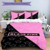 KPOP 3pcs Bedding Set Duvet Cover Closure Includes 1 Duvet Cover & 2 Pillowcases for All Seasons Bedroom Home Dorm Decor