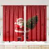 2pcs- Christmas Santa Claus Christmas Tree Pattern Printed Curtains   Christmas Decorations   Home Decorations   Room Decorations