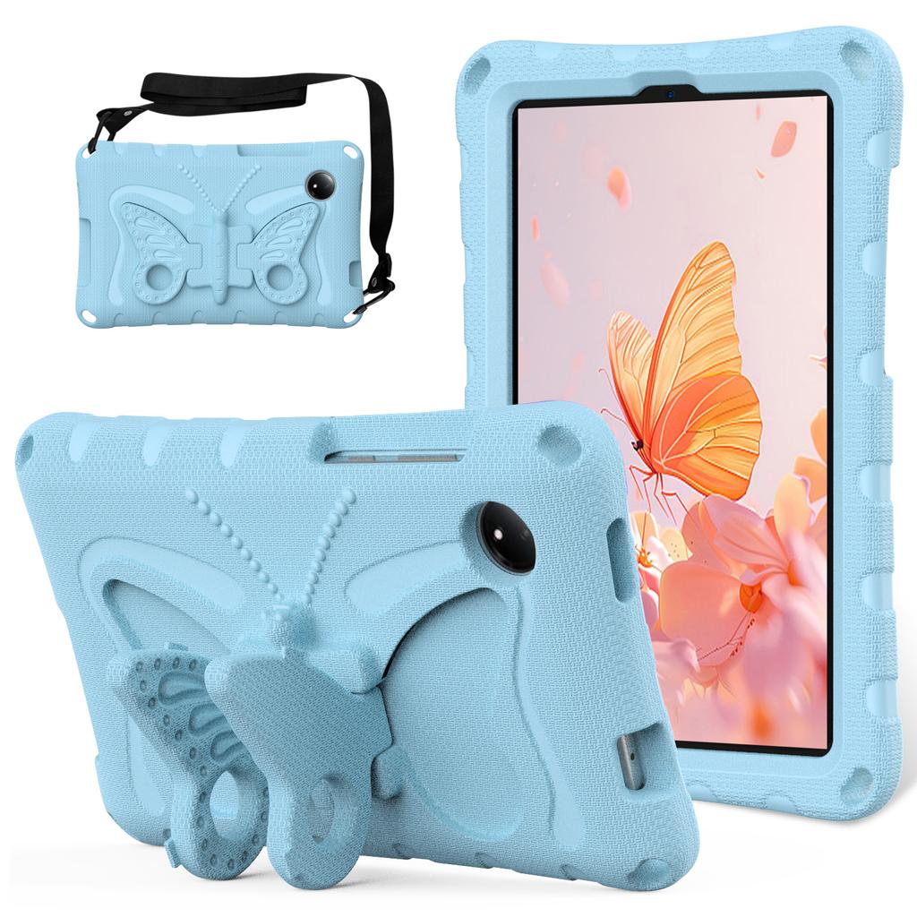 For Xiaomi Redmi Pad SE 4G 8.7 Inch Case Butterfly Kickstand EVA Tablet Cover with Shoulder Strap