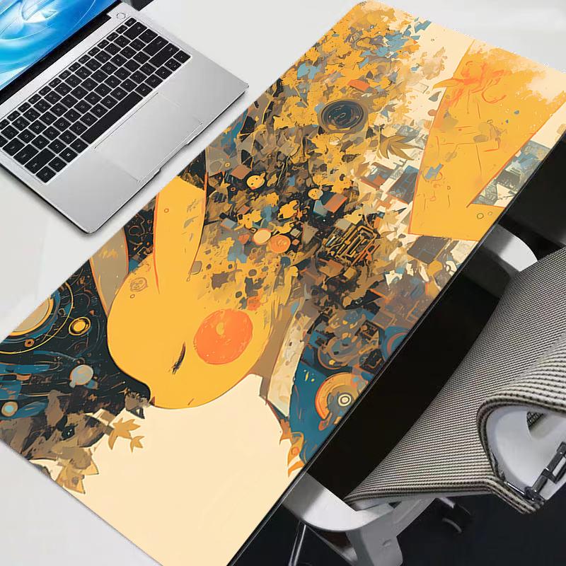 Large Gaming Mouse Pad durable Anime PC Pokemon Pikachu Computer Gamer Desk Mat For CS GO LOL XXL Laptop Kawaii Mousepad