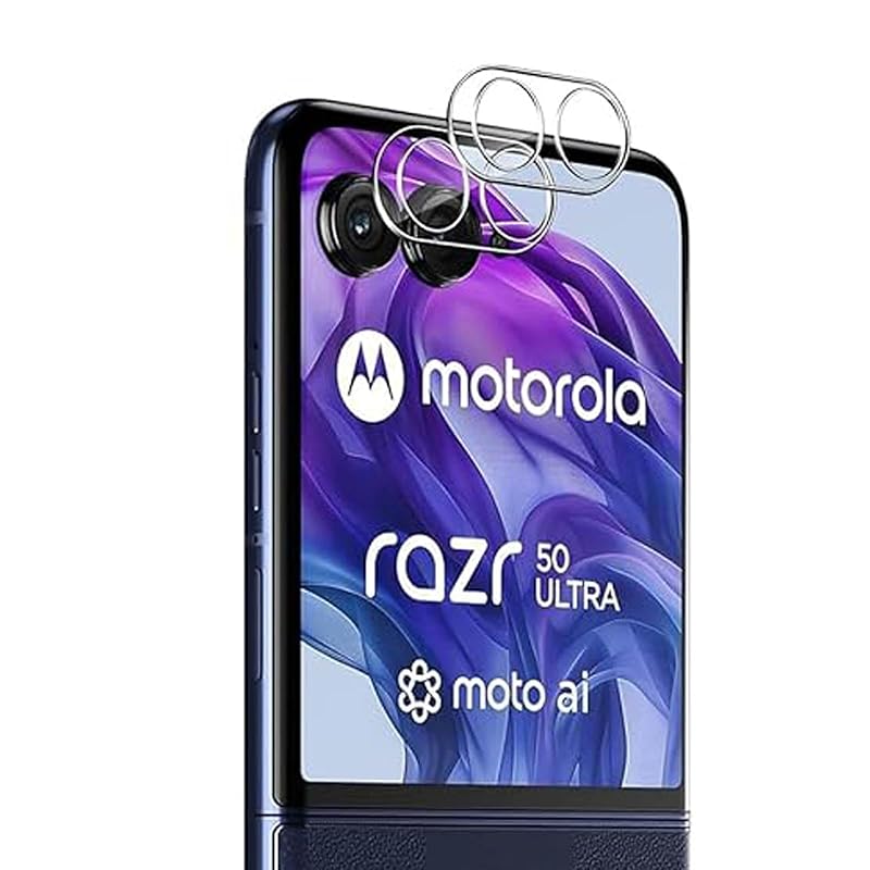 

[2 pieces] For Moto Razr 50 Ultra camera film MOTOROLA Razr50 lens film [Kibnco] Hardness 9H Shockproof Shatter prevention High transmittance