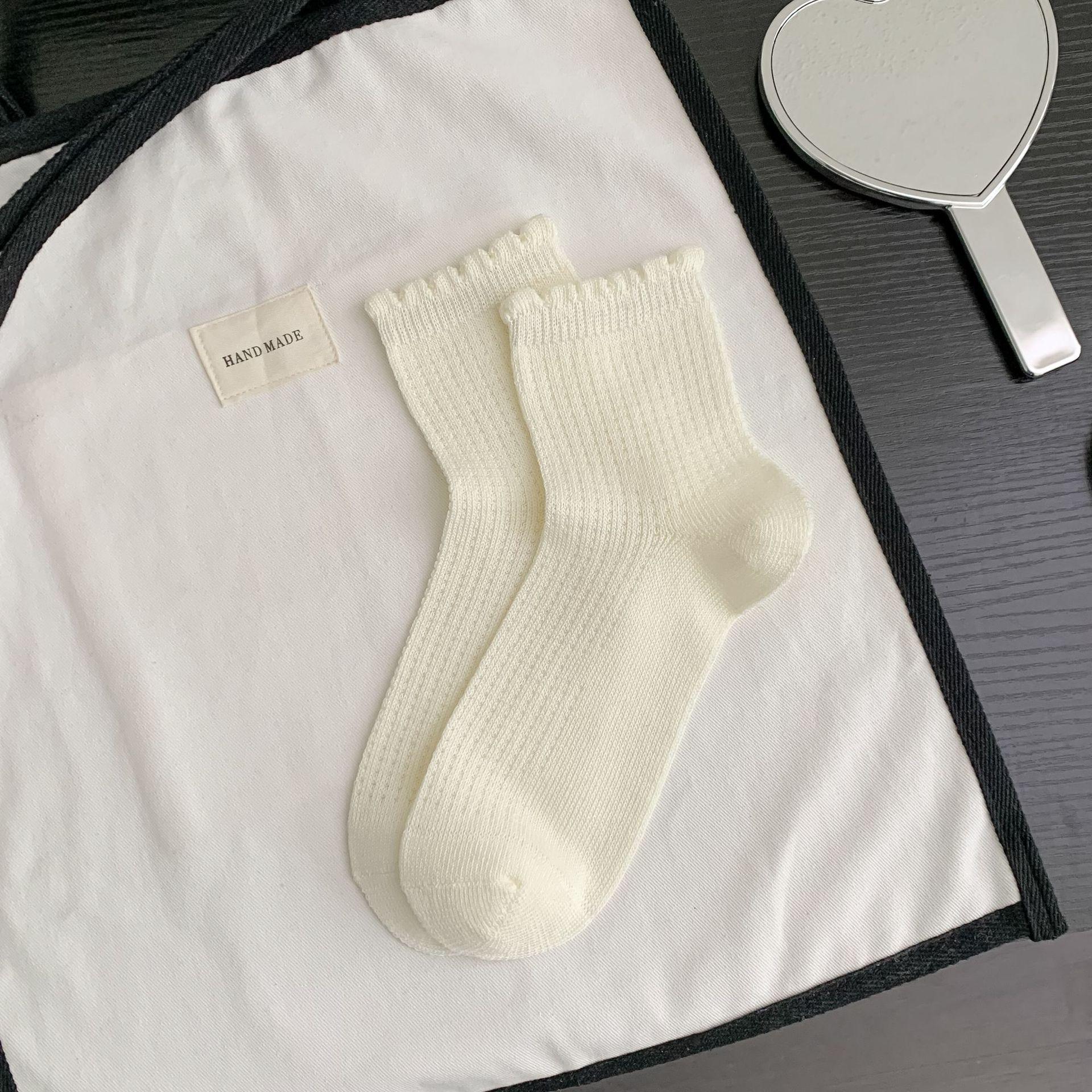 

Cut-Out Bow Socks Women S Mesh Lace Socks Bamboo Cotton Lolita Girl Cute Short Socks One size fits all