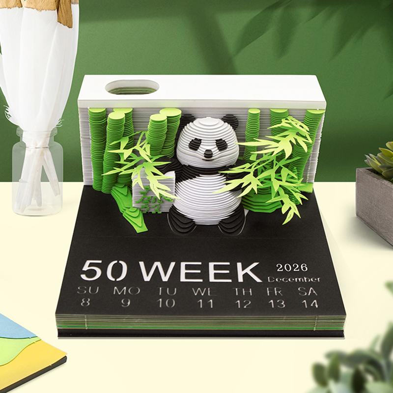 

Календар Час 2026 Настільний календар 3D Відривний календар Паперове різьблення Мистецтво Блокнот для записів Подарунок на Різдво Новосілля A