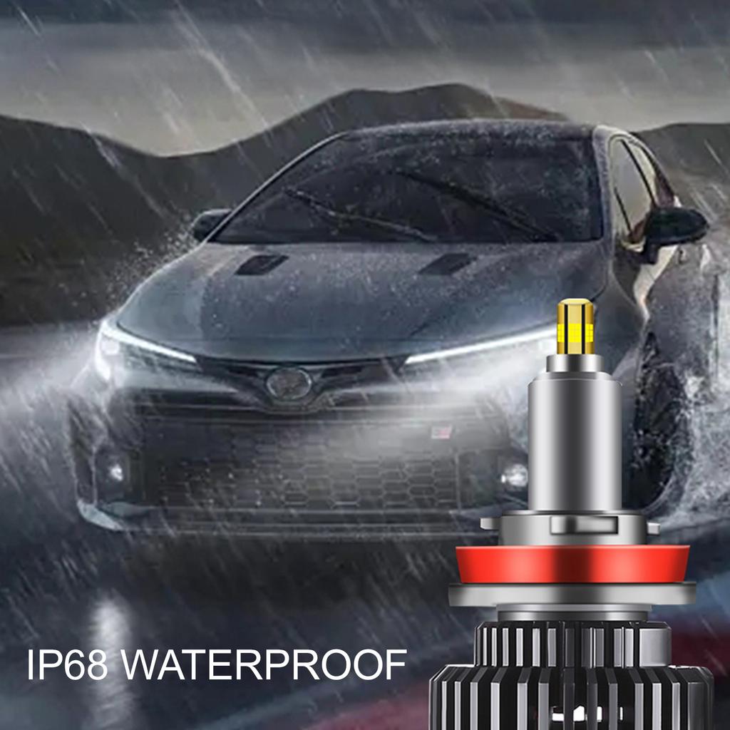 2pcs Car LED Front Fog Lamp Energy-saving Durability Fog Lamp for Car and Motorcycle Using