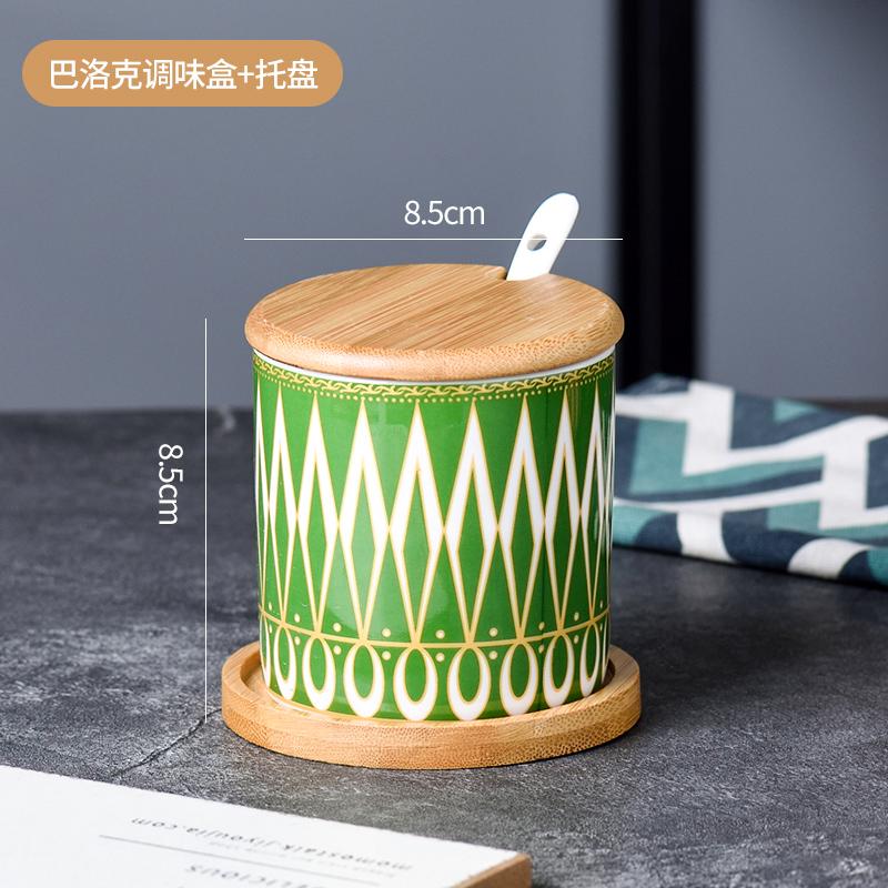 Creative Ceramic Seasoning Jar Set Kitchen Spices Seasoning Storage Jar Salt Pepper Organizer Nordic Household Seasoning Tools