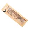 Carved Paulownia Wood Comb with Floral Design for Hair Care and Styling