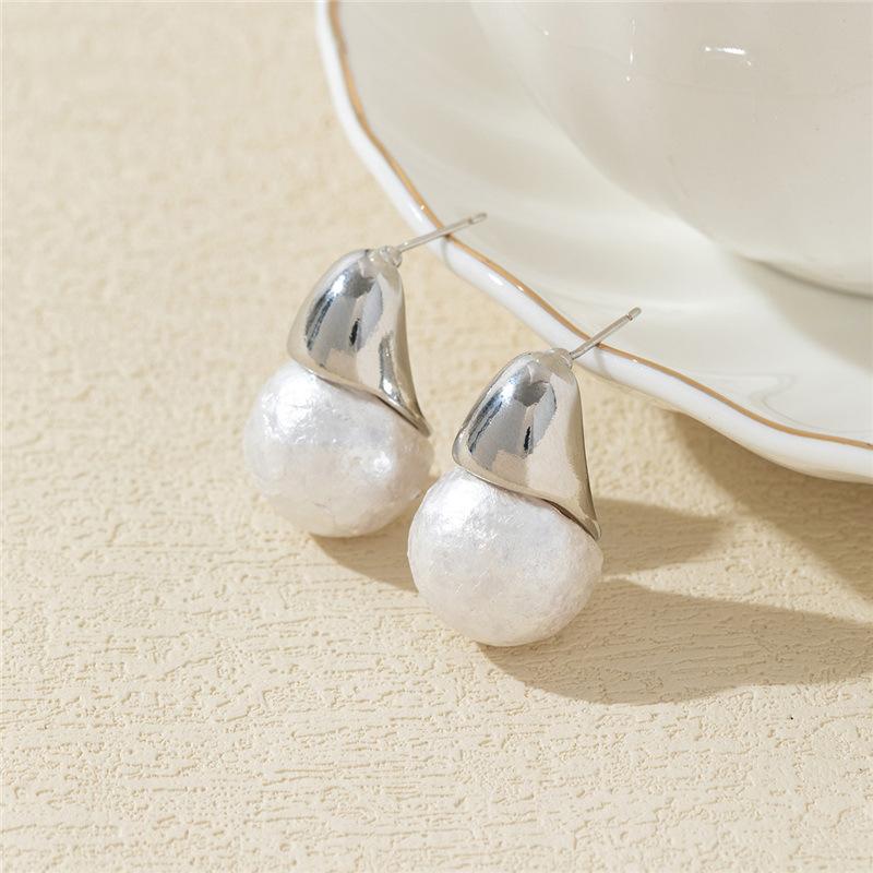 Vintage Transparent Coffee Resin Water Drop Earrings For Women Fashion Temperament Stud Earrings Female Party Daily Jewelry Gift