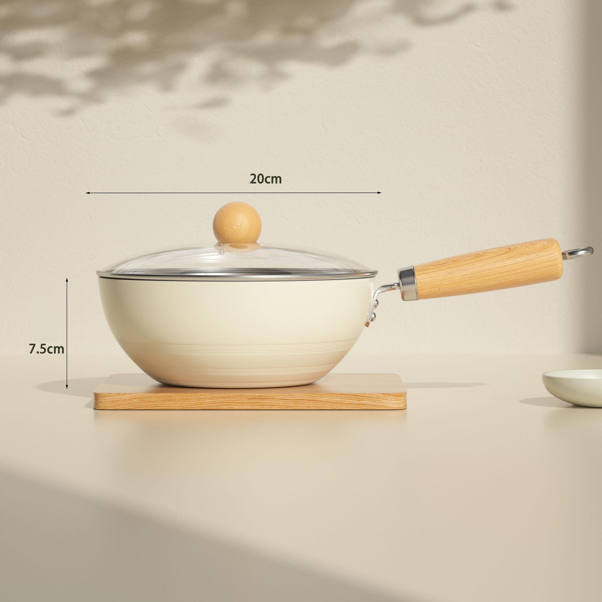 

Керамическая антипригарная сковорода Сковорода Вок Домашняя сковорода для стейков Блины Жареные Индукционная плита Газовая плита Специальная кастрюля с антипригарным покрытием