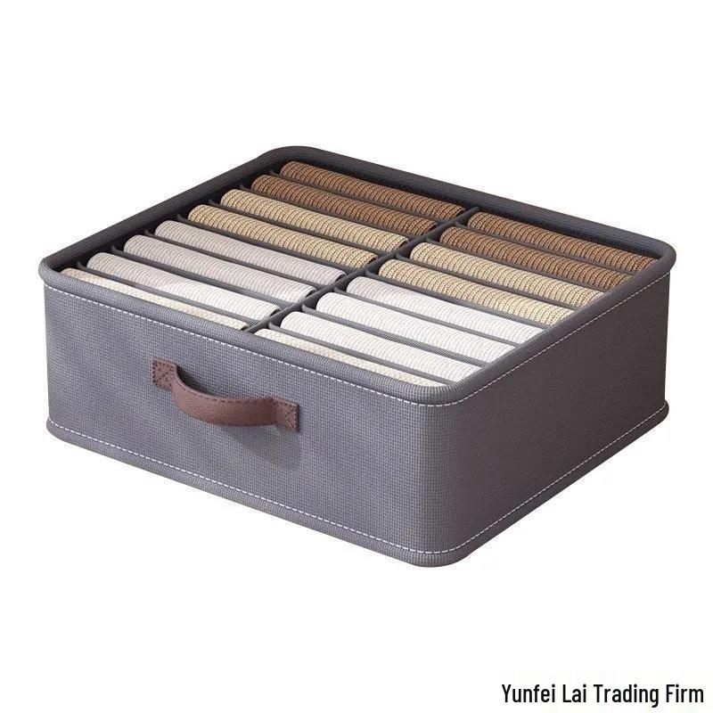 Doppelreihen-Stoff-Kleiderschrank-Organizer: Kleideraufbewahrungsbox mit mehreren Fächern
