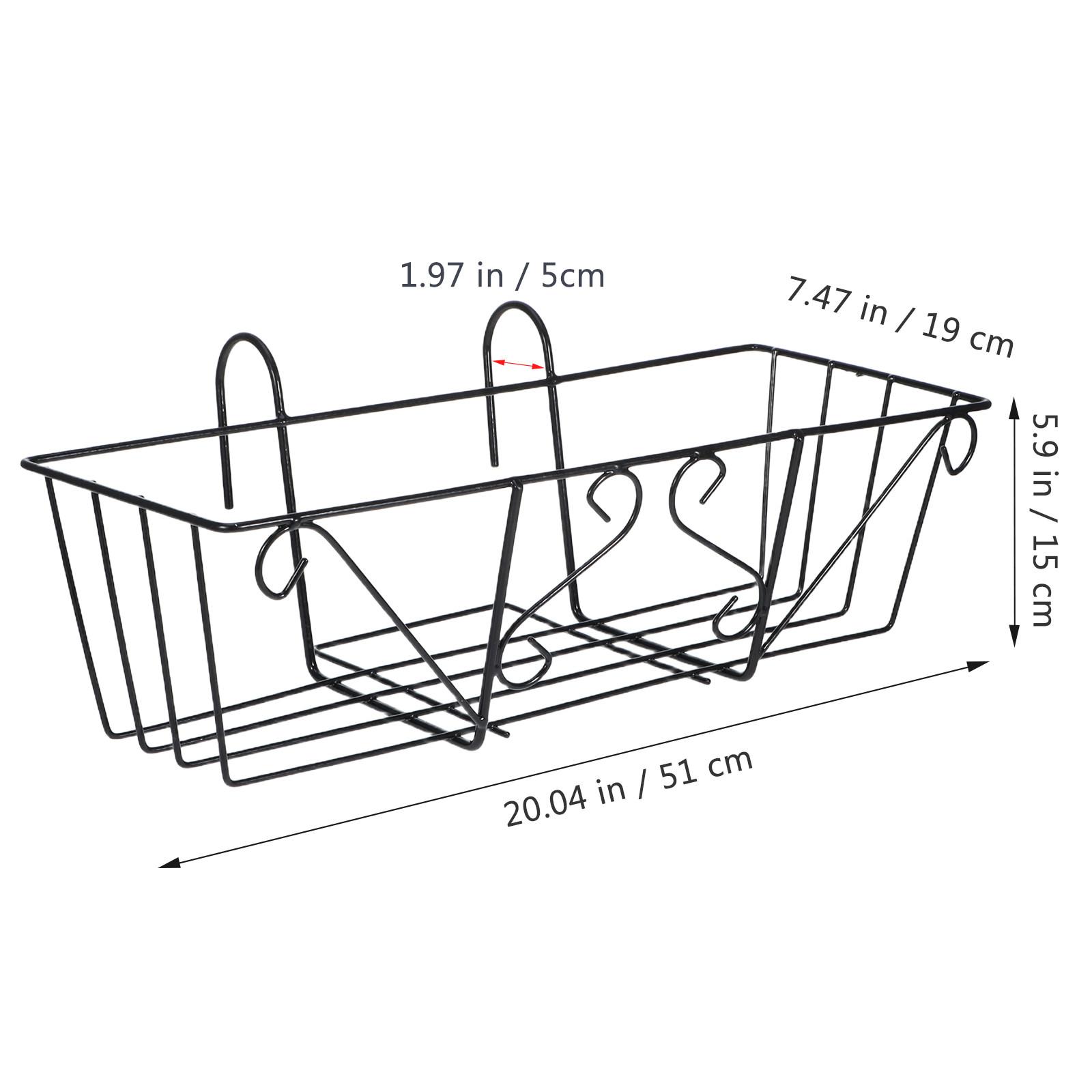 1Pcs Iron Plant Stand Black Hanging Planter Pot Flowerpot Holder Metal Flower Rack Wall Mounted Balcony Garden Tabletop чёрный