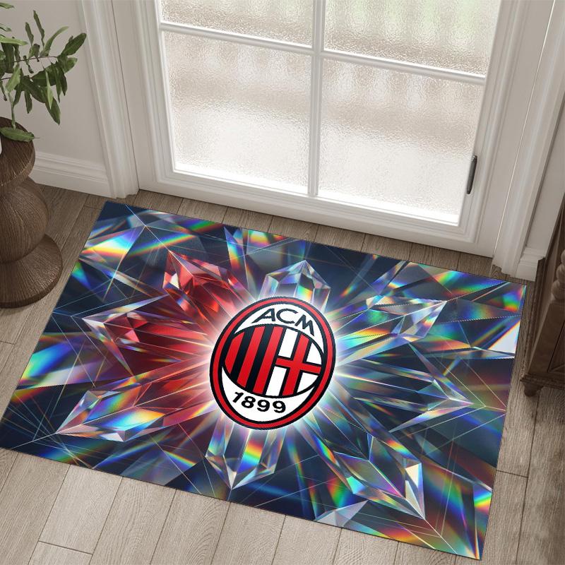 AC Milan Design Crystal Velvet Carpet Cozy Non?Slip Printed Rug For Bedroom Living Room Entrance