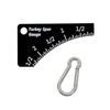 Multifunctional Wild Turkey Spur Gauge Portable Durable Turkey Spur Measure Ruler Compact Precision Measurement Tool With Buckle