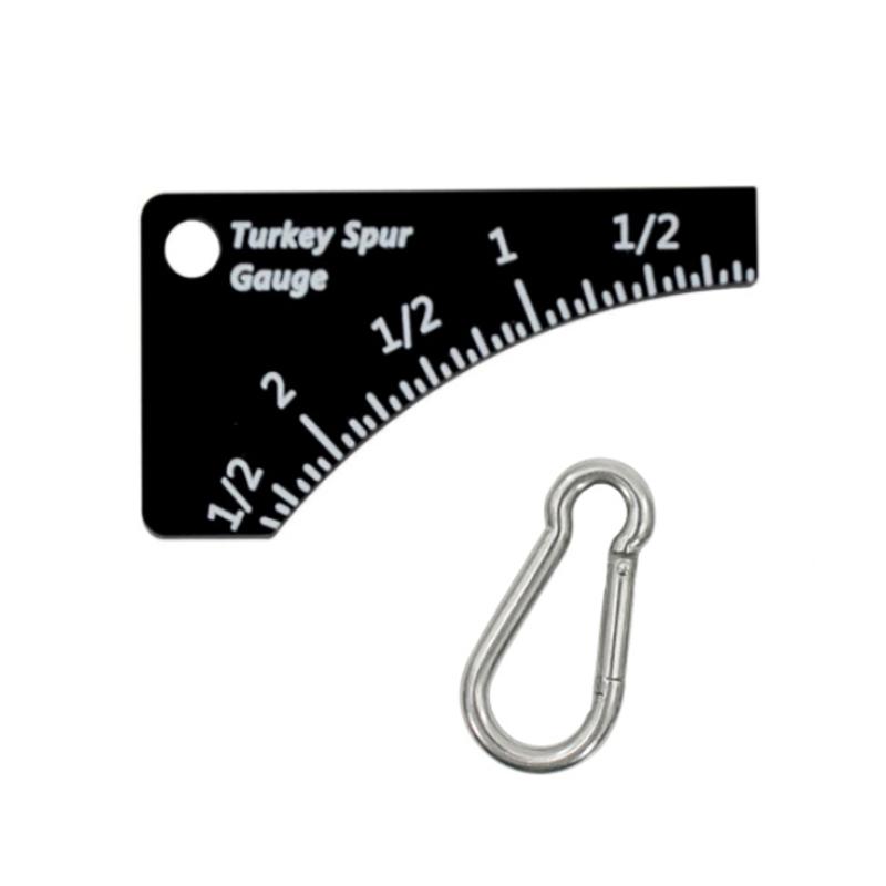 Multifunctional Wild Turkey Spur Gauge Portable Durable Turkey Spur Measure Ruler Compact Precision Measurement Tool With Buckle