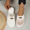 Flat-bottomed bag head, half slippers, outer wear women's shoes, summer new mesh breathable and comfortable soft-soled sandals
