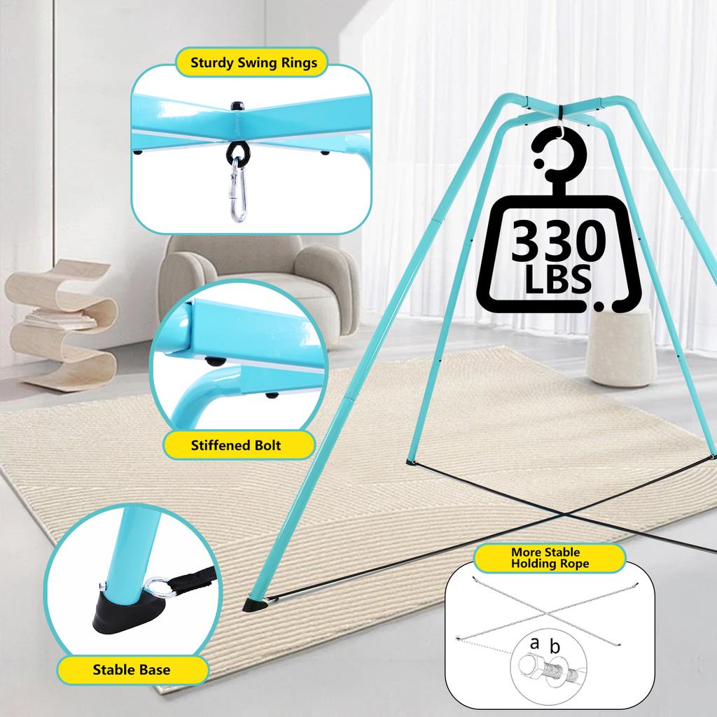 Hanging Set for Swing - Blue, Frame Only, Nest Swing Not Included.