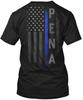 Camiseta de la Familia Pena Línea Azul Fina Hecha en EE. UU. Tallas S a 5XL