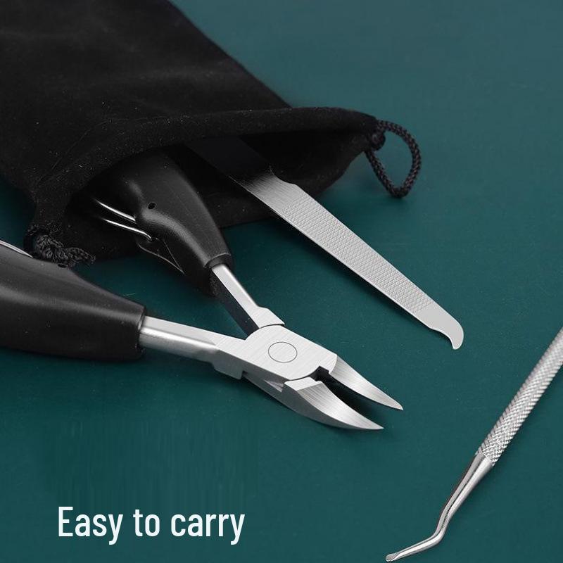 Nail Clippers & Scissors Set: Sharp Pliers, Pedicure Knife, and Pointed Scissors