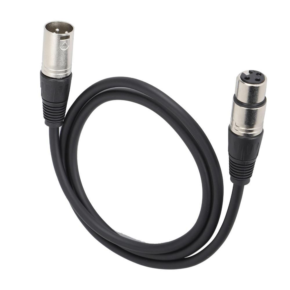 1m/3.3ft Microphone Cable 3Pin XLR Male to 3Pin XLR Female Male to Female Cable for Speakers