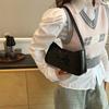 Women Casual Tote Handbag PU Leather Leisure Armpit Handbag Solid Color Fashion Shoulder Purse Girls Outdoor Daily Bag