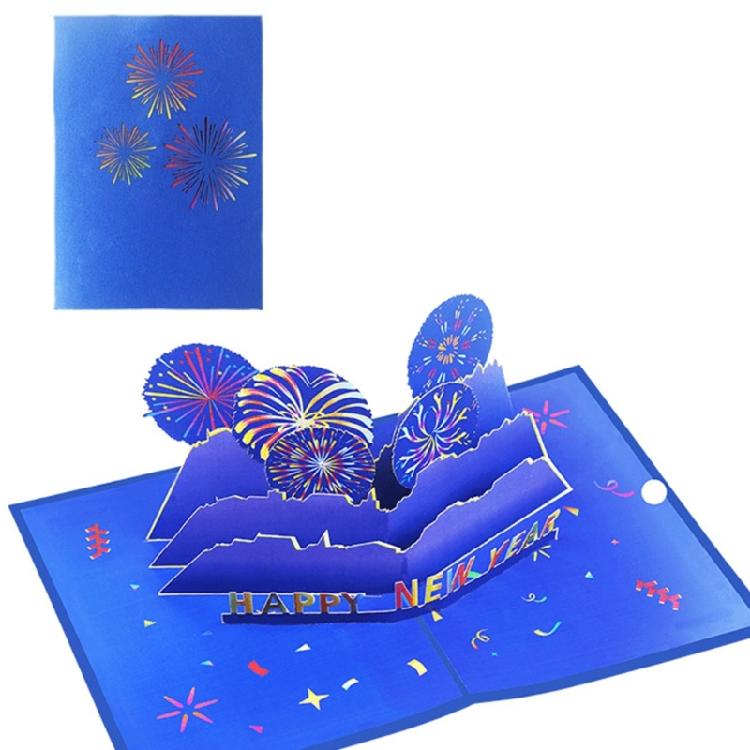 

Unique 3D Popping Up Card for New Year with Colorful Display and Personal Message Space 1