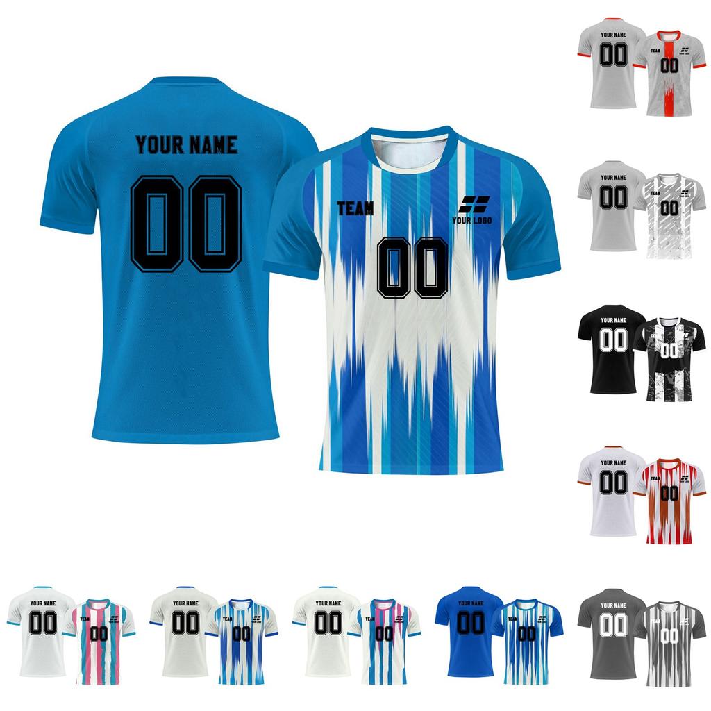 Personalised Tops Shirts Mens Girls With Name Number Custom Football Jerseys For Boys Training Suit