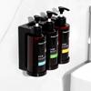 Hotel Shampoo Shower Gel Separate Bottles Wall Mounted No Punching Double Soap Dispenser Plastic Manual Soap Dispensers