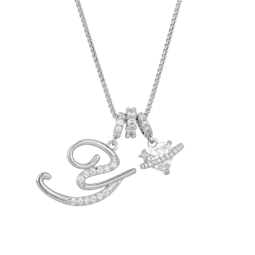 Cross-border necklace dopamine 26 English letter necklace girl light luxury niche high-end Amazon pendant jewelry