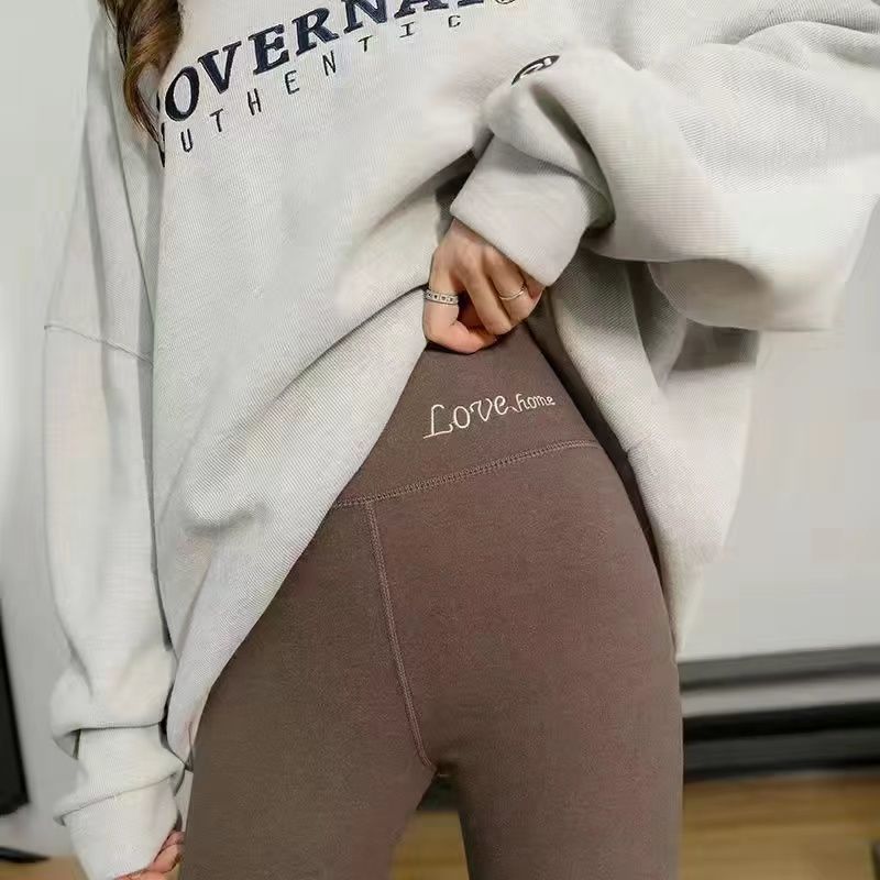 

Осінь Зима Йога Жінки Елегантна нижня білизна Термоштани Кашемірові штани з високою талією для жінок Повсякденні кашемірові піжамні штани 3XL кавовий