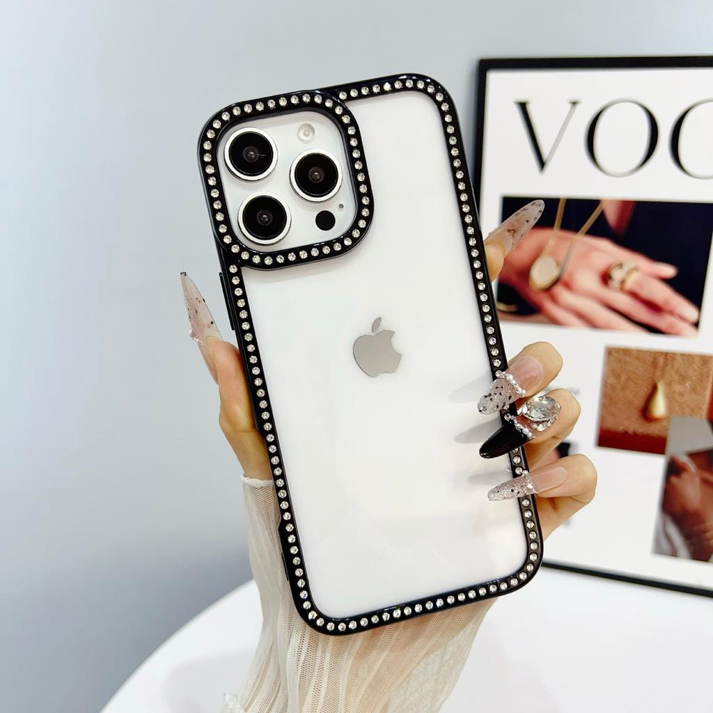 Flash drill edge drill mobile phone case is suitable for Apple 17PROMAX trendy personality 14/13 girl style 11/15 explosive case
