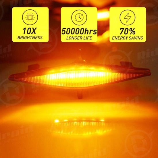 4PCS Raptor Style Amber Grille LED Lights For Toyota 4Runner TRD Pro 2013-