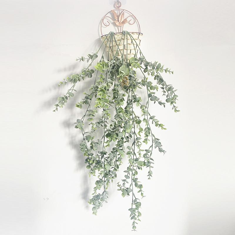 Green Hanging Artificial Plant Eucalyptus Vine Leaves Home Garden Room Decor Fake Plants Grass Wedding Party Wall Decora