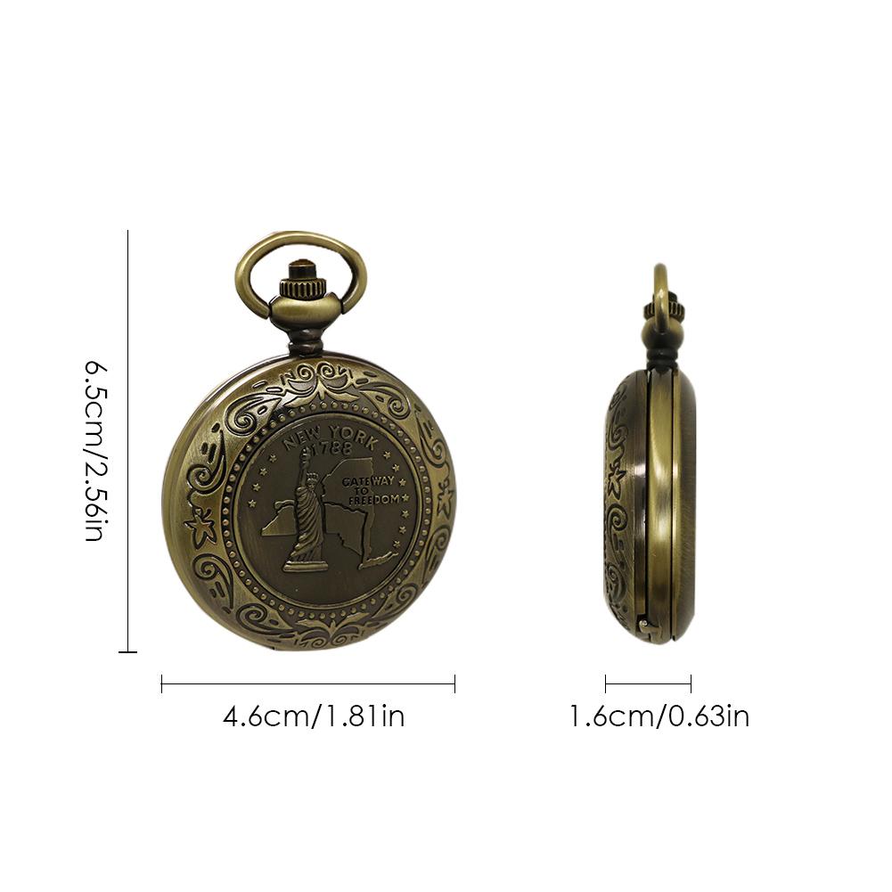 Карманные часы в стиле ретро с компасом из цинкового сплава — фото 4