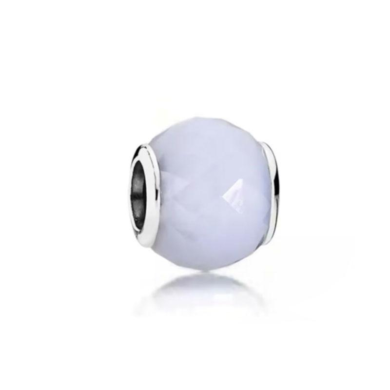 2024 New 925 Sterling Silver Plated Luminous Glass Charm Bule Merano Rainbow Bead Fit Original Diy Bracelet Jewelry Clip