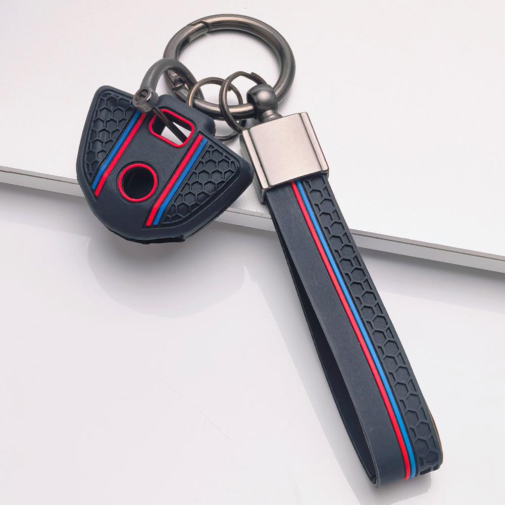 Silicone Key Fob Cover for BMW F650GS F700GS F800GS F800ST K1200R K1200S K1300R K1300S K1600GT K1600GTL R1200GS S1000RR S1000R with Keychain Key Cover