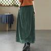 Skirt for Women Casual Versatile High Waist Long Loose Trousers Thickened Slim Solid Colour Skirt