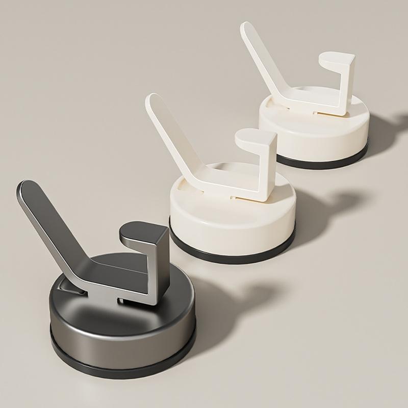 3pcs Strong Suction Cup Hook Not Drill & Rustproof Wall Hook Easy Installs Suction Hook Hangers for Bathroom & Kitchen