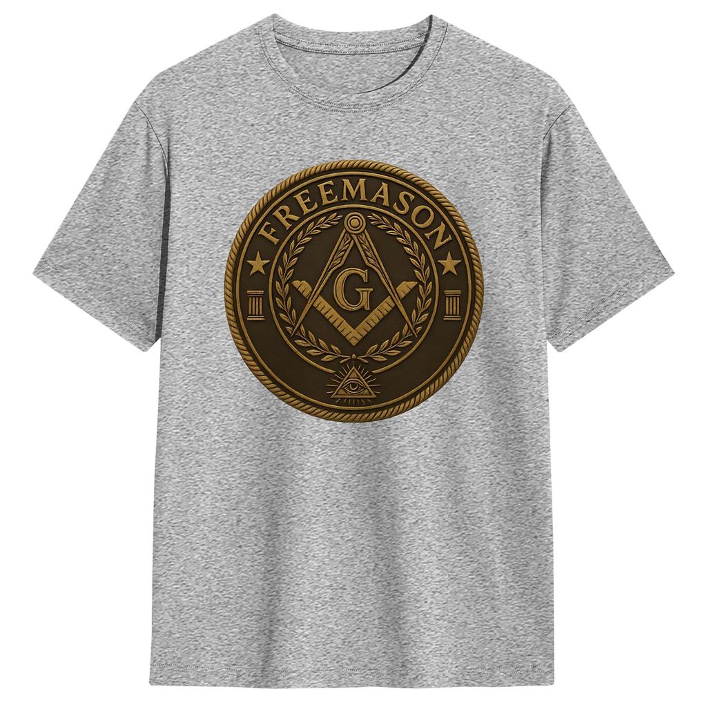 Masonic Mason Freemasonry T Shirt Summer  Vintage TShirts  Cotton Leisure Tshirt For Unisex Print Tops