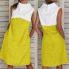 Womens Holiday O Neck Solid  Dress Ladies Summer  Dress