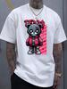 Trendy Teddy Bear Graphic Printed Short-sleeved Luxury Cotton T-shirt Summer Unisex Men Women Casual Loose Fashion Trendy