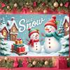 Winter Banner Winter Christmas Banner Snowman Banner Snowman Theme For Family Gathering Home Party Snow Day Party