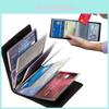 Large Capacity Pu Leather Wallet With Multiple Card Slots For Men And Women In Black
