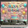 2D Sweet Cake Candy Happy Birthday Backdrop for Baby Shower Party Supplies