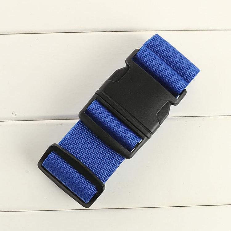 

1 шт. Ремни для чемодана, Регулируемые багажные ремни, Яркие цвета, Упаковочные ремни для путешествий с быстросъемной пряжкой синий