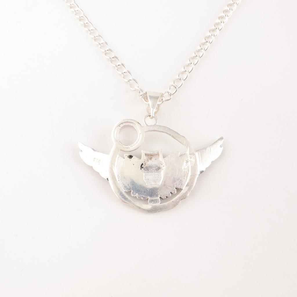 Selenite Gemstone 925 Solid Silver Jewelry Handmade Pendant For Girlfriend 1.48" CP-17-44