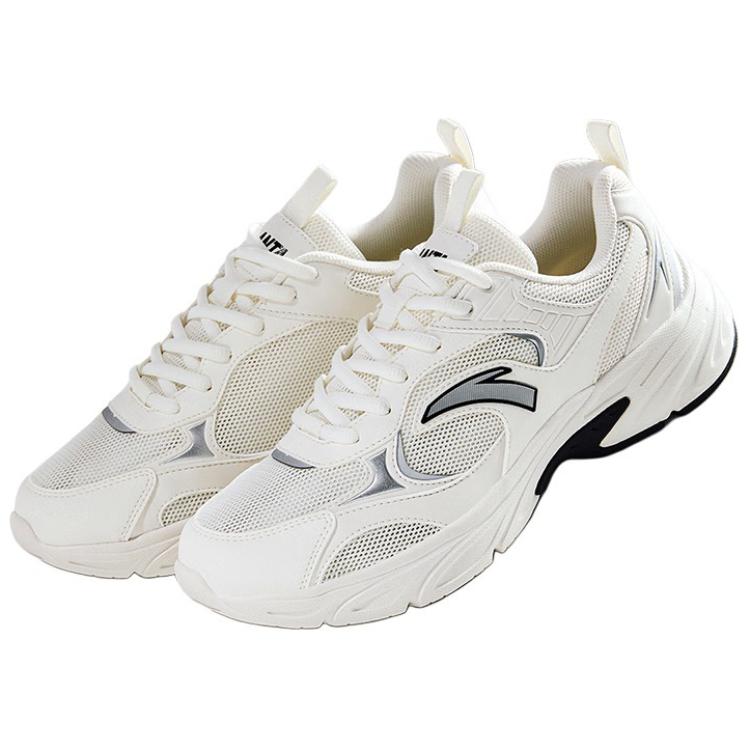 Anta Stoßdämpfende Atmungsaktive Low Top Freizeitschuhe Herren Sneaker Silber Weiß 112428811-5